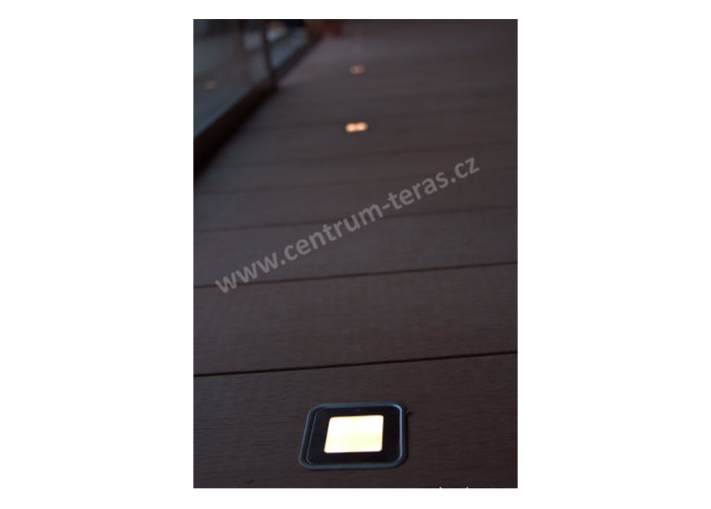 LED osvětlení terasy hranaté 6ks (5m) - teplá bílá