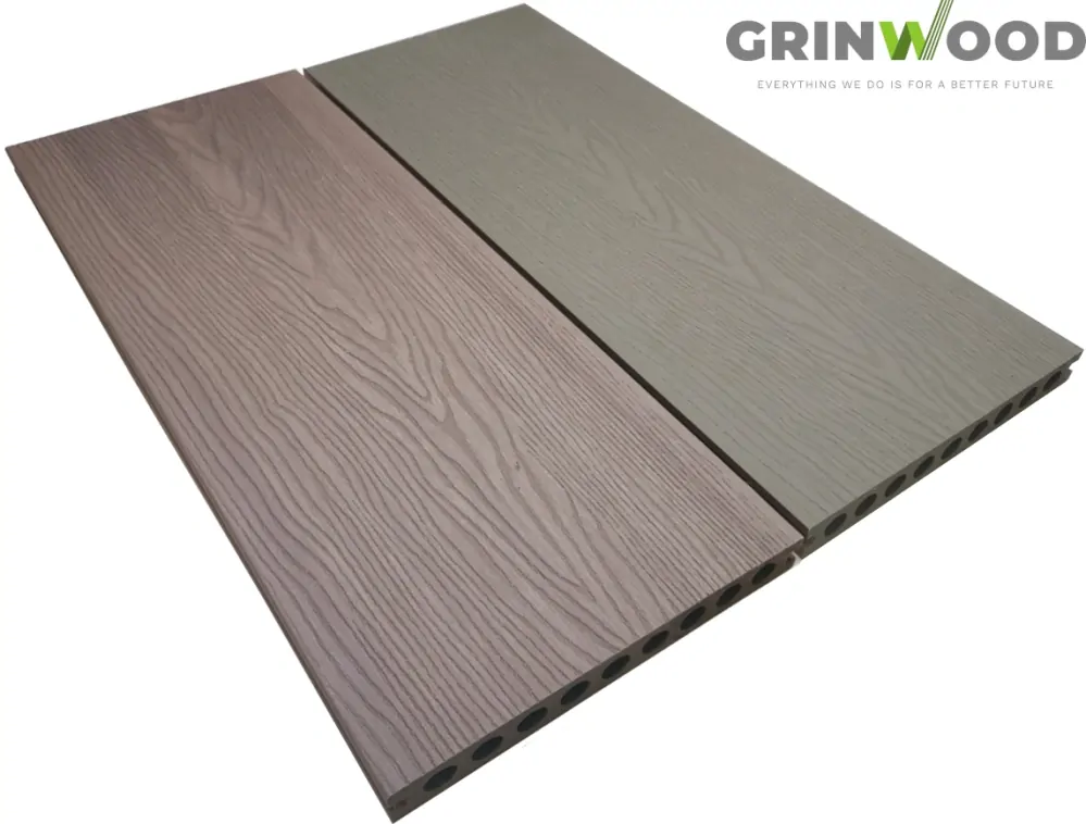 Dřevoplastové coextrudované terasové prkno GW917 - mocca