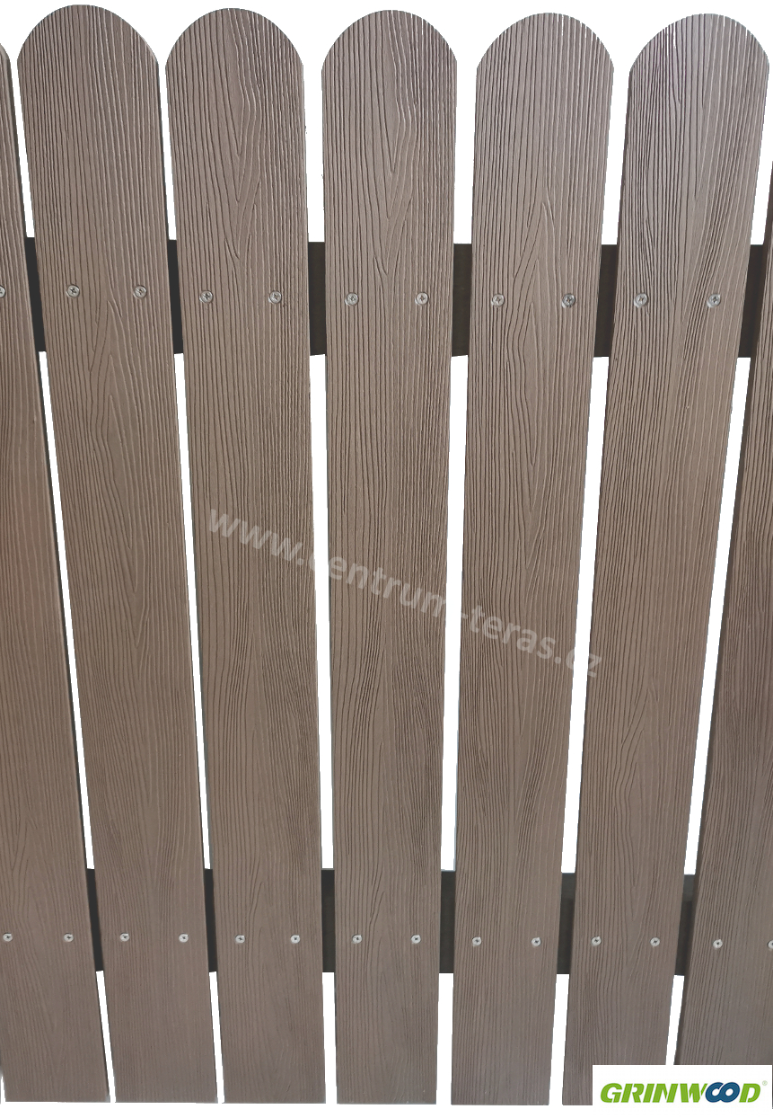 WPC dřevo plastová plotovka 1000x100x13mm - brown