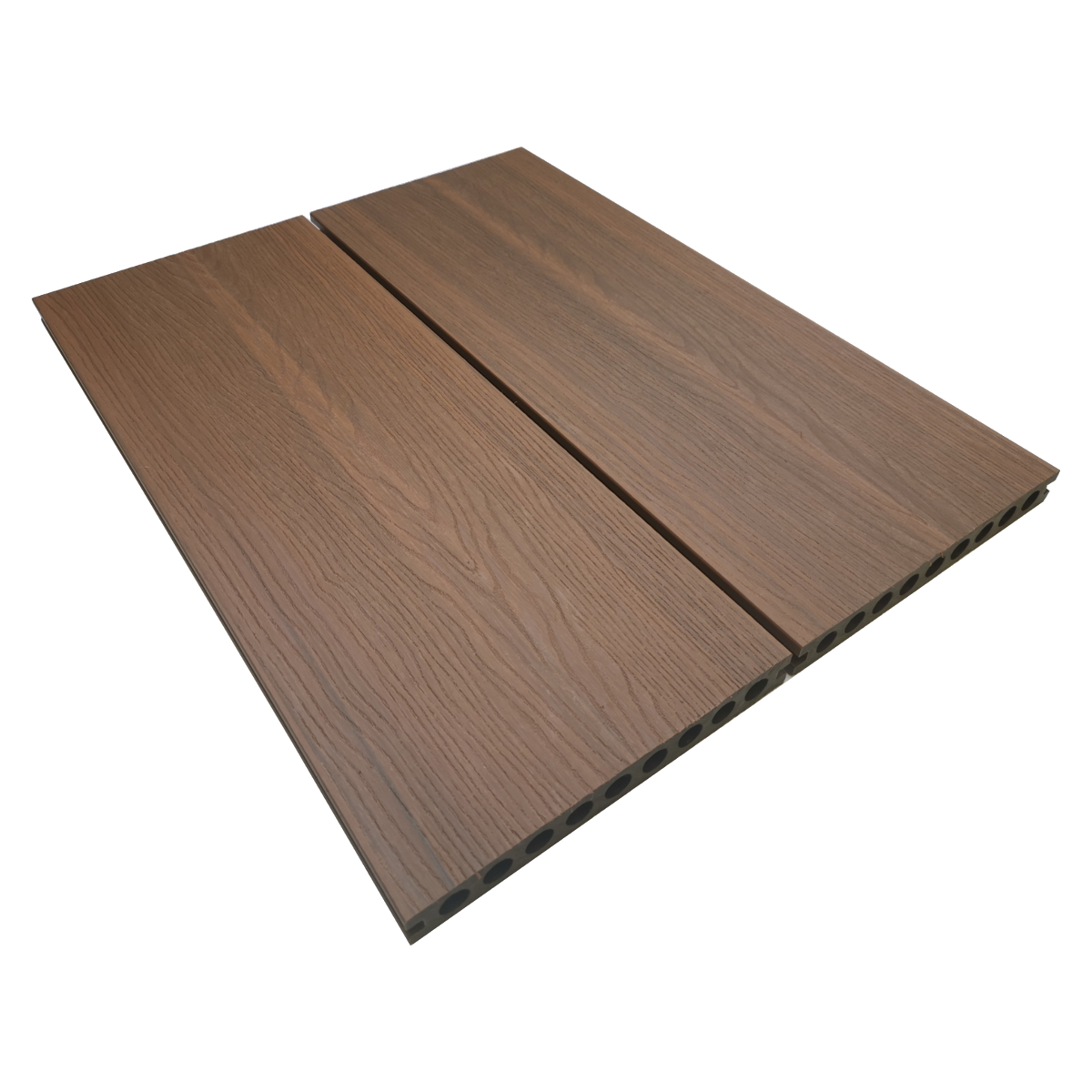 Dřevoplastové koncové coextrudované terasové prkno GW917 - light brown
