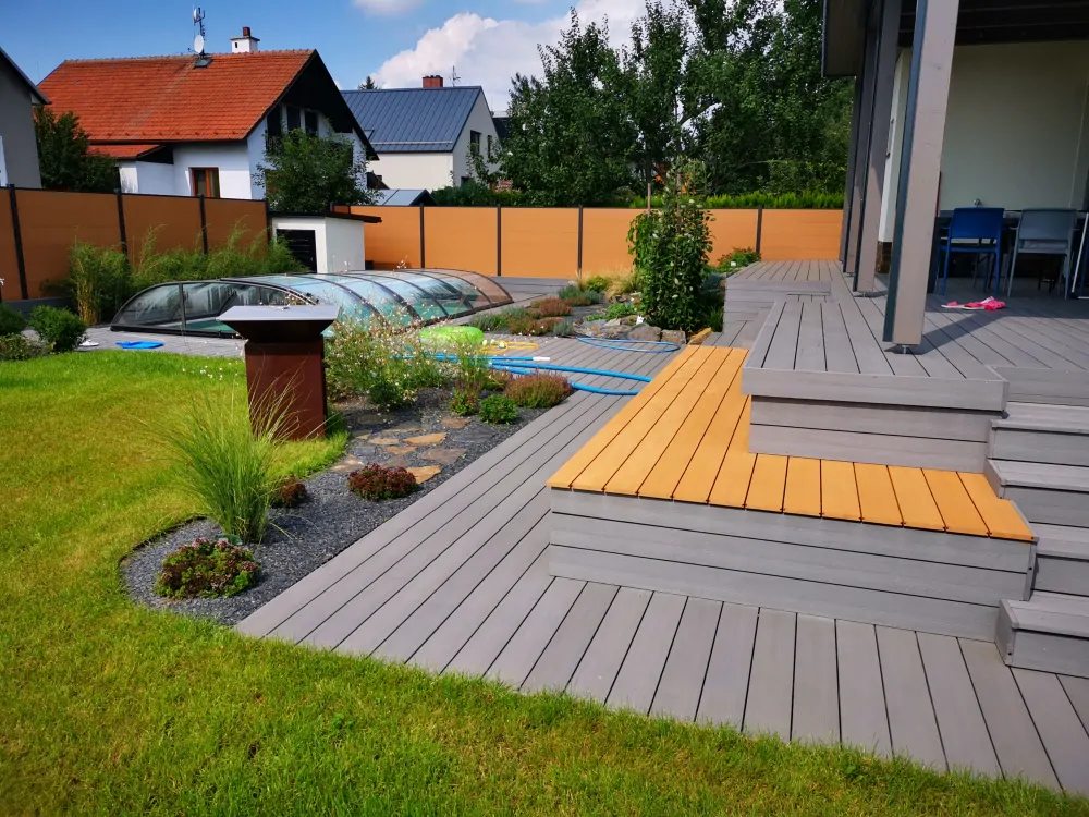 Dřevoplastové (WPC) terasové prkno GW009 - stone grey