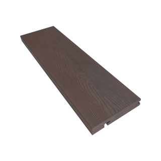 Dřevoplastové koncové coextrudované terasové prkno GW917 - dark brown